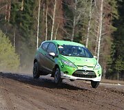 &bdquo;OKarte Autosporta Akademija&ldquo; organizuotų &bdquo;Ford Fiesta R2&ldquo; bandymų Latvijoje akimirka