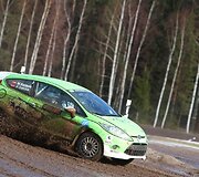 &bdquo;OKarte Autosporta Akademija&ldquo; organizuotų &bdquo;Ford Fiesta R2&ldquo; bandymų Latvijoje akimirka