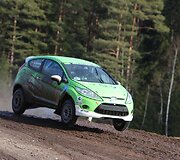 &bdquo;OKarte Autosporta Akademija&ldquo; organizuotų &bdquo;Ford Fiesta R2&ldquo; bandymų Latvijoje akimirka