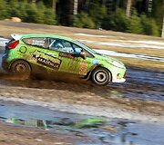 &bdquo;OKarte Autosporta Akademija&ldquo; organizuotų &bdquo;Ford Fiesta R2&ldquo; bandymų Latvijoje akimirka