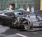 &bdquo;Nissan GT-R&ldquo; avarija Maskvos centre