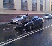&bdquo;Nissan GT-R&ldquo; avarija Maskvos centre