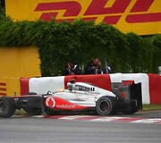 Sudaužytas Lewiso Hamiltono bolidas