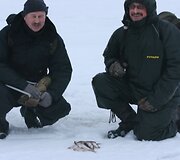 Valentinas ir Vytautas sužvejojo po 20-30 žuvelių.