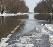 &Scaron;e&scaron;tadienį buvo apsemta 450 metrų kelio &Scaron;ilutė-Rusnė. Prie&scaron; porą dienų polaidis buvo apsėmęs 1,5 kilometro &scaron;io kelio.