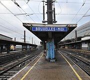Tu&scaron;čia traukinių stotis Briuselyje