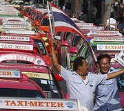 Taksi automobiliai Bankoke