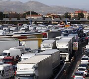 Sunkvežimių vairuotojų streikas Italijoje