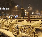 Italijoje apsnigti dviračiai