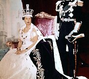 Didžiosios Britanijos karalienė Elizabeth II su Edinburgo hercogu Philipu (1953 m.)