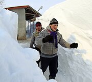 Sniegas Rumunijoje
