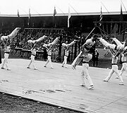 Gimnastų pasirodymas 1912-ųjų vasaros olimpinėse žaidynėse