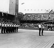 1912-ųjų vasaros olimpinių žaidynių atidarymo ceremonijos akimirka