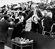 &Scaron;vedijos karalius Gustavas V apdovanojimų ceremonijoje