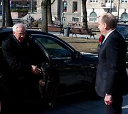 Andrius Kubilius pasitiko Nikolajų Azarovą.