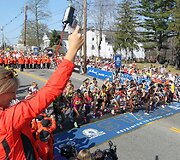 Bostono maratono starto akimirka