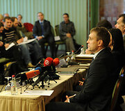 Spaudos konferencijos akimirka