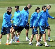 Madrido &bdquo;Real&ldquo; futbolininkų treniruotė