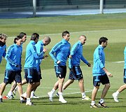 Madrido &bdquo;Real&ldquo; futbolininkų treniruotė