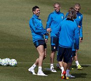 Madrido &bdquo;Real&ldquo; futbolininkai treniruotėje