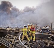 Gaisrininkai įvykio vietoje