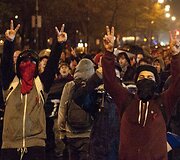 Studentų protestas Montrealyje 