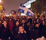 Studentų protestas Montrealyje 