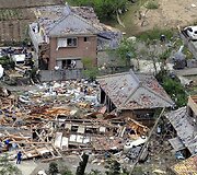 Tornado padariniai Tsukubos mieste