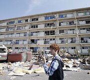 Tornado padariniai Tsukubos mieste