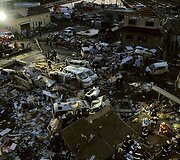 Tornado padariniai Tsukubos mieste