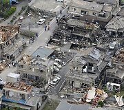 Tornado padariniai Tsukubos mieste