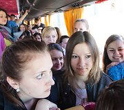 Studentai autobuse