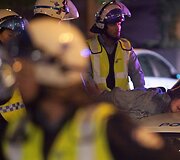 Policijos sulaikytas protestuotojas