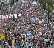 Studentų protestas Monrealyje