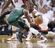 Rajonas Rondo ir Dwyane'as Wade'as