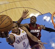 Russellas Westbrookas ir Dwyane'as Wade'as