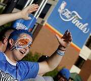 Oklahomos &bdquo;Thunder&ldquo; gerbėjas