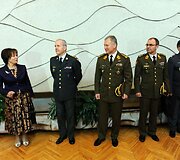 Rasa Juknevičienė, Knudas Bartelsas ir Arvydas Pocius (centre)