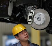 Kinijos automobilių gamykloje