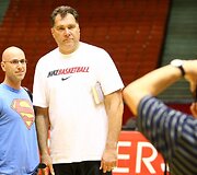 Arvydas Sabonis su gerbėju