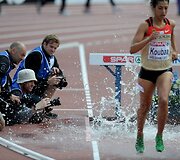 Lengvosios atletikos varžybų akimirka