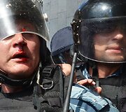 Sužeistas Ukrainos policininkas