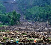 Purvo nuo&scaron;liaužos padariniai Kumamoto prefektūroje