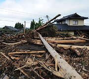 Purvo nuo&scaron;liaužos padariniai Kumamoto prefektūroje