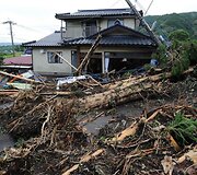 Purvo nuo&scaron;liaužos padariniai Kumamoto prefektūroje