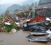 Purvo nuo&scaron;liaužos padariniai Kumamoto prefektūroje