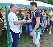 Lietuvos U20 krep&scaron;inio rinktinės trenerio Kazio Maskvyčio sutiktuvės Darbėnuose