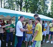Lietuvos U20 krep&scaron;inio rinktinės trenerio Kazio Maskvyčio sutiktuvės Darbėnuose