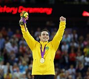 Brazilijos gimnastas Arthuras Nabarrete'as Zanetti