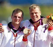 Vokietijos irkluotojai Peteris Kretschmeris ir Kurtas Kuschela
